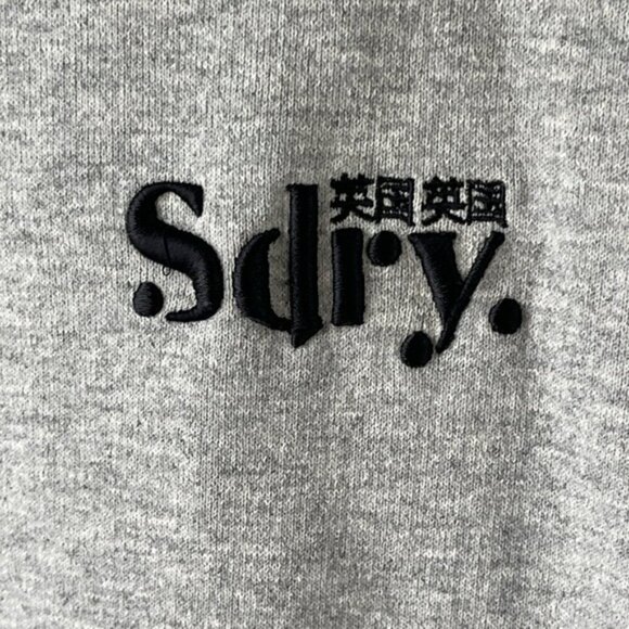 Superdry Ana High Neck Crew Sweatshirt grey oversized cotton blend slouchy 4 - Picture 6 of 14